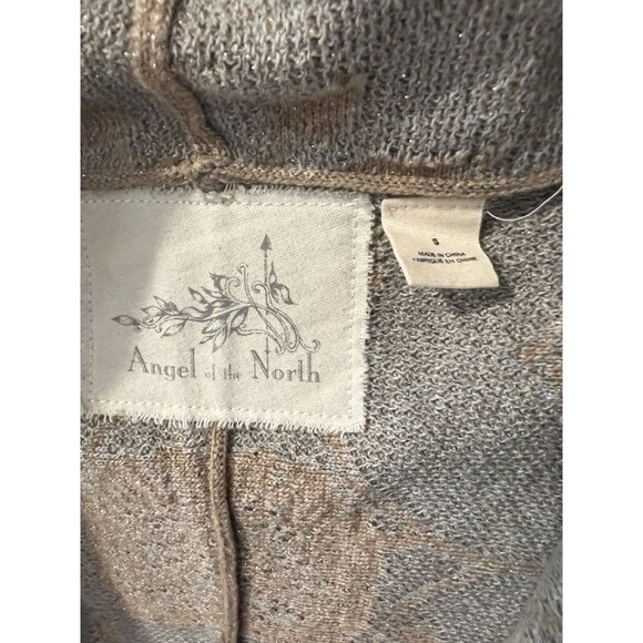 Anthropologie Angel Of The North Fringe Sweater Knit Cardigan Sz S Wool Blend - Picture 2 of 7